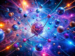 Night Photography: Quantum Atom Model with Color-Coded Orbitals