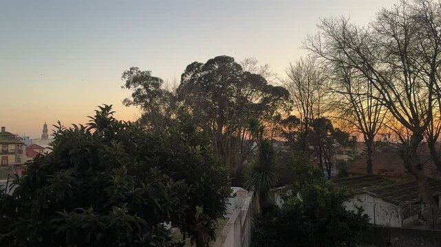 sunset in the mountains