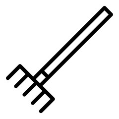 Rake icon. Vector line icon