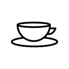 cappuccino icon Black line art vector, simple flat trendy style illustration for web and app..eps