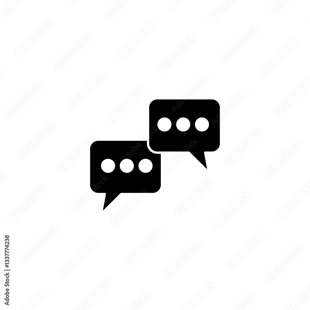 Poster comment icon vector flat black simple illustration for web and app..eps