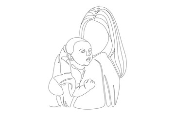 Mother Holding Baby – Loving and Protective Bond