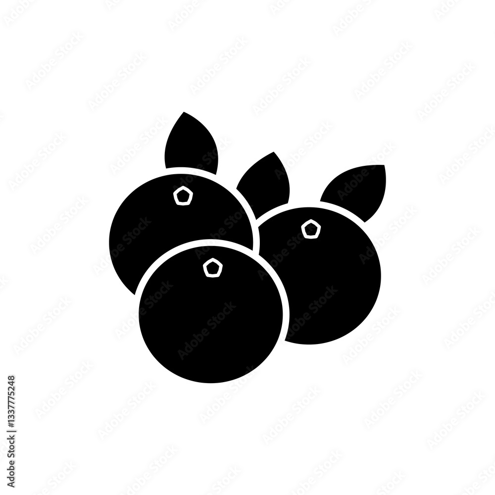 Poster cranberry icon vector flat, simple illustration for web and app..eps