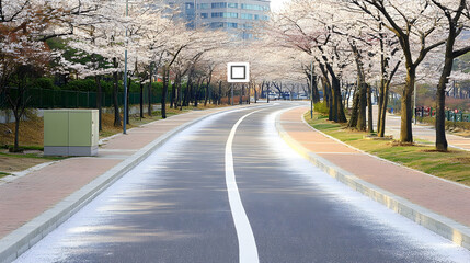 Blooming Cherry Trees in the Heart of Seoul
