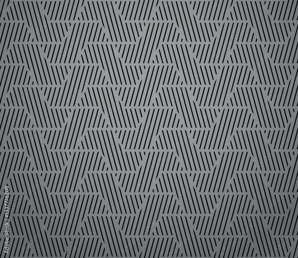Poster abstract geometric pattern with stripes, lines. seamless vector background. gray and black ornament.