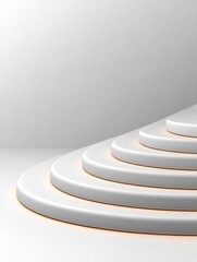 Fototapeta premium Abstract design featuring smooth, curved layers with subtle lighting effects.