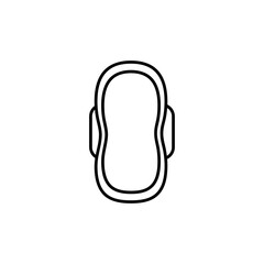 Sanitary pad outline icon, vector simple illustration for web and app..eps