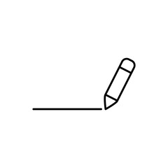 Writing writing  icon, vector linear illustration for web and app..eps
