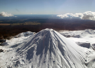 Mount Ngauruhoe, an active stratovolcano on the North Island of New Zealand
