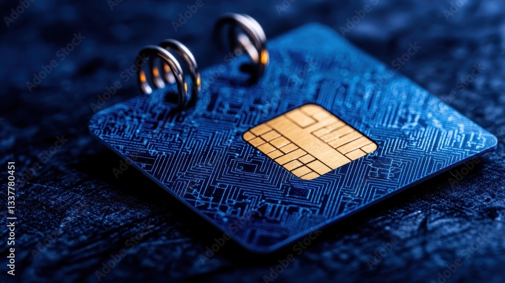 Poster close-up of a microchip, showcasing intricate details and modern technology.