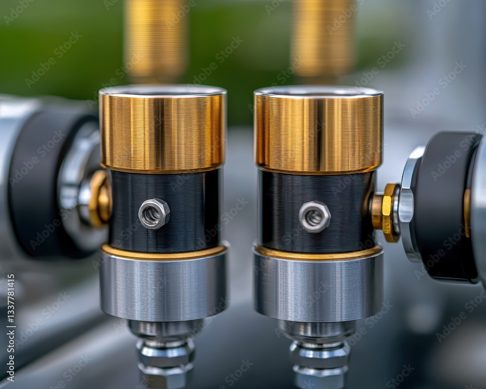 Poster close-up of precision-engineered mechanical parts showcasing advanced technology.