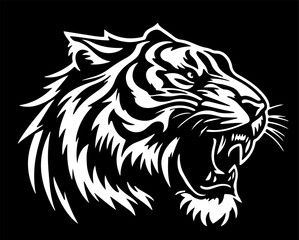 tiger vector on color background