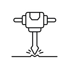 Jackhammer vector icon 