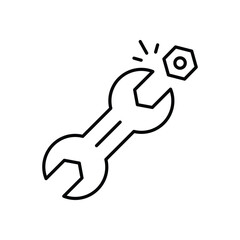 Wrench vector icon 