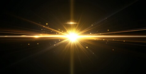 Radiant golden light explosion