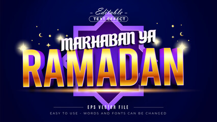 Ramadan Kareem's text effect design for Islamic event.