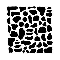 Simple abstract pebble flat vector poster