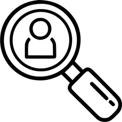 Clear search in outline icon style, Search and filter theme.