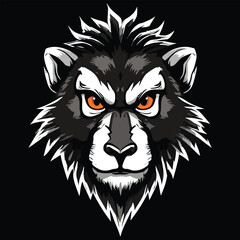 Obraz premium Fierce Lion Face Mascot