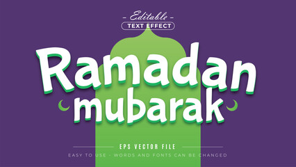 Editable Ramadan text effect with purple background.