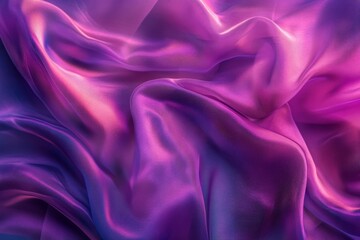 Obraz premium Fluid, vibrant purple and magenta silk drapes. Draped, flowing fabric