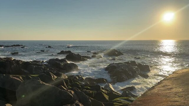 sunset over the sea