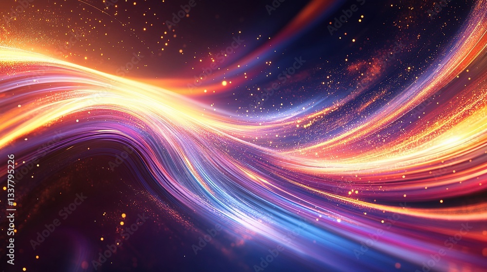Poster dynamic abstract background with motion elements and vibrant colors