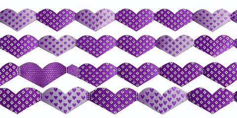 Purple Heart Masking Tape Strips PNG - Isolated Background, Craft Supplies, DIY Decor