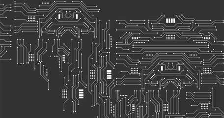 High-tech technology abstract background. Abstract 3D circuit board. Futuristic vector illustration. Abstract technology circuit board, Vector background.