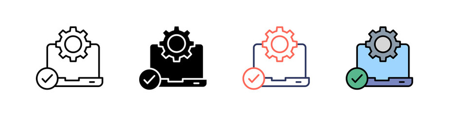 Automation Multi Style Icon Set Vector 