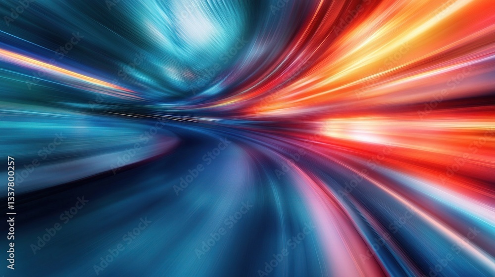 Poster High-Speed Motion Blur Background with Sharp Colors and Dynamic Flow