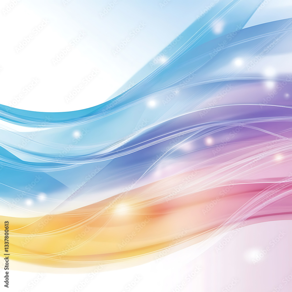 Poster dynamic color waves abstract design digital art modern aesthetic vibrant background visual concept