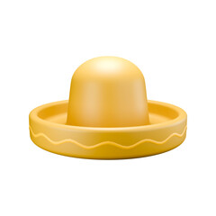 Gold Cowboy Hat 3D Model