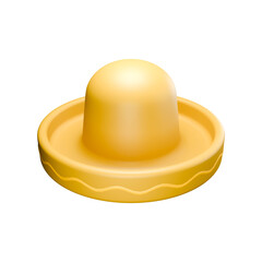 3D Golden Cowboy Hat Illustration