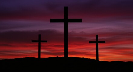 White Lily and Empty Tomb – Easter Resurrection Symbol, Christian Image