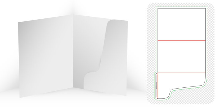 file folder business die cut templates designs 3d mock-up isolated white backgrounds for packaging branding, products compartments unique design, minimalist conceptual holder stationery product office