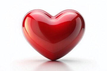 Fototapeta premium Romantic Heart Shape, White Background Stock Photo - Perfect for Valentine's Day & Love Designs