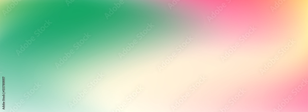 Poster green and pink smooth gradient. springtime color blur background. soft abstract theme wallpaper for 