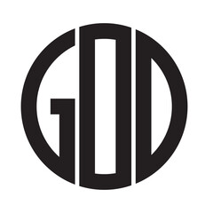 GOD modern elegance and creative logo design .GOD luxurious alphabet design . GOD letter initial logo design.