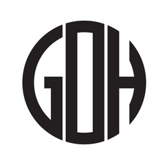 GOH modern elegance and creative logo design .GOH luxurious alphabet design . GOH letter initial logo design.