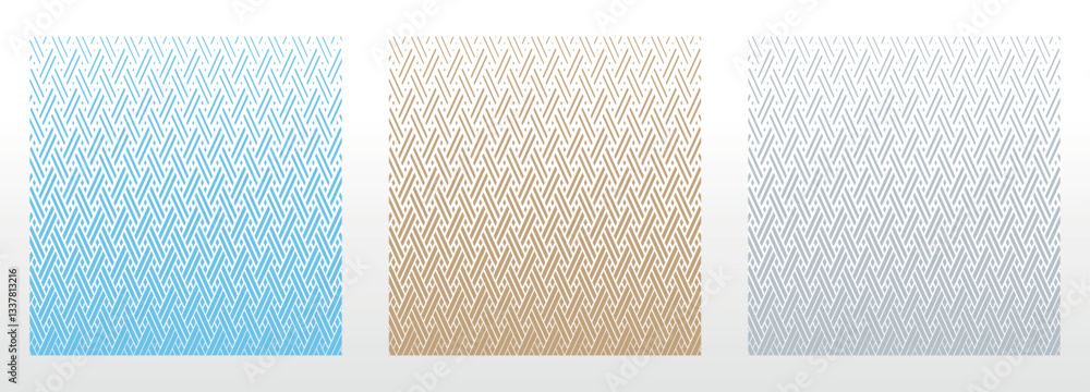 Leinwandbilder Set of abstract geometric patterns. Seamless vector backgrounds. Colored ornaments Graphic modern patterns Simple lattice graphic design