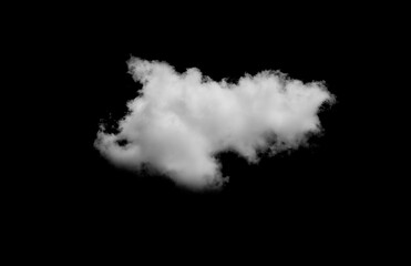 White cloud sky fluffy isolated on black background