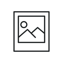 Picture thin line icons. Editable stroke and Perfect pixel on transparent background