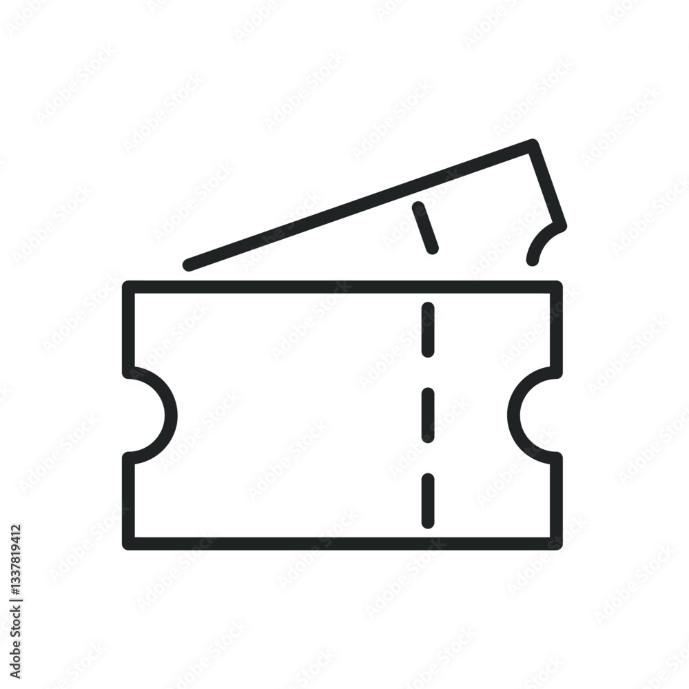 Poster ticket thin line icons. editable stroke and perfect pixel on transparent background
