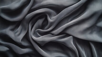 Fototapeta premium Dark Gray Draped Fabric Texture