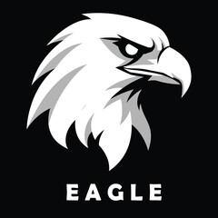 Eagle Head Logo with Bold Lines and Minimalist Design