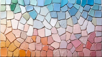 Abstract mosaic texture art display contemporary gallery colorful background modern environment