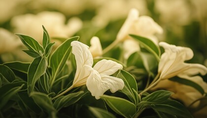 Obraz premium Ashwagandha Plant with White Flowers - Natural Herbal Medicine Close-up