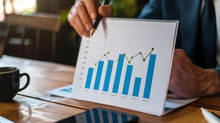 Detailed financial data analysis and business performance insights visualized on desktop computer with colorful charts graphs and statistical reports