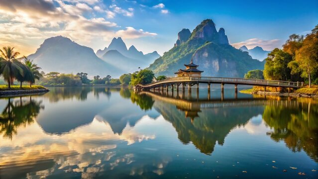 Serene Hpa-An: Mountain Reflections in Still Kayin Lake